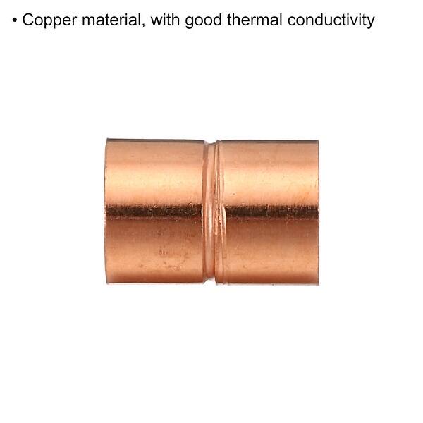 10x 3/8" Straight Copper Coupling Sweat End Welding Joint Pipe Fitting